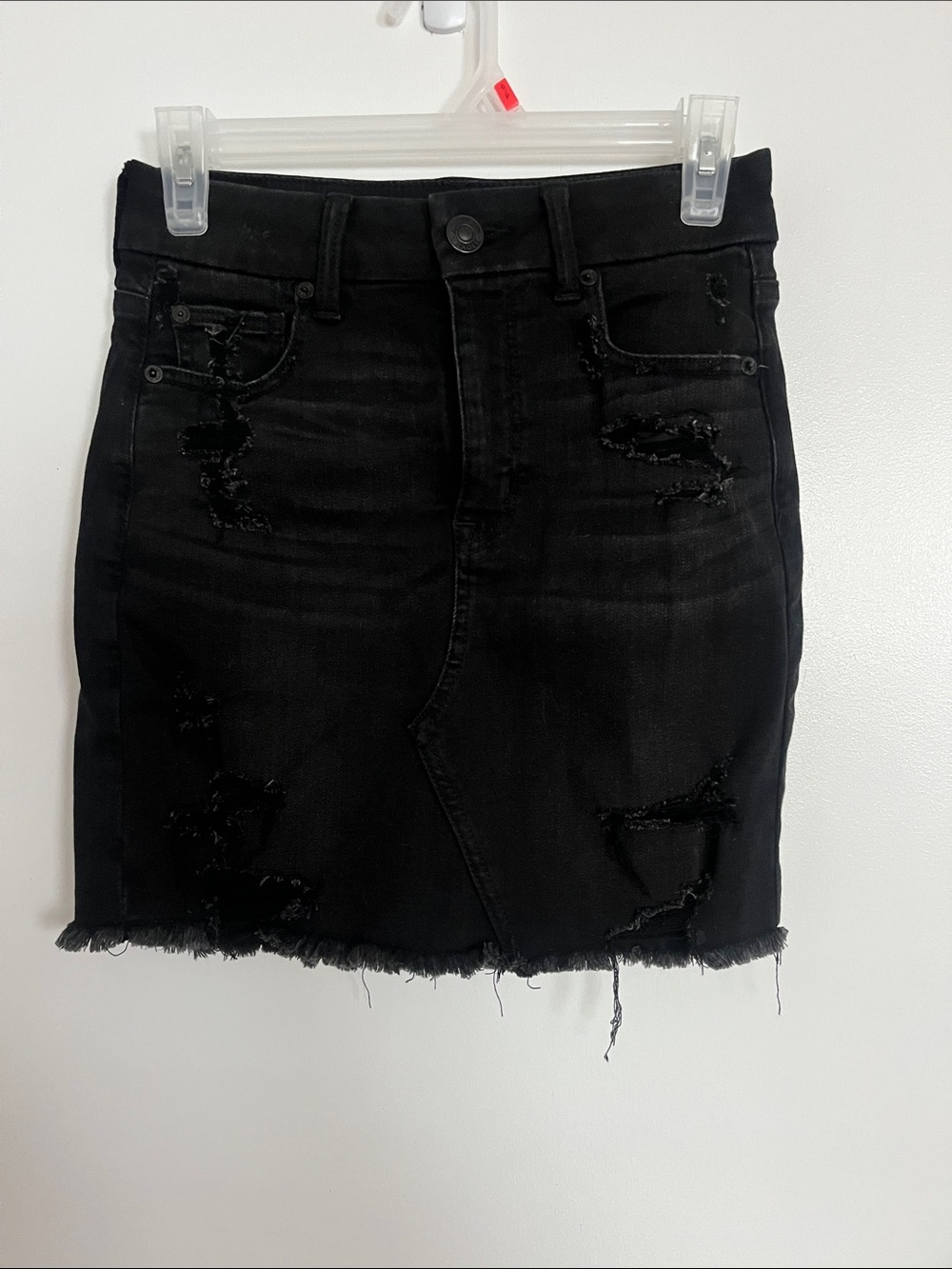 American Eagle Distressed Denim Skirt
